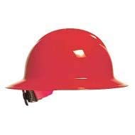 Bullard Full Brim Hard Hat - ANSI Certified Safety Helmet in Red (Size 6-1/2 to 8-33RDR) for Construction, Industrial & Outdoor Work Protection