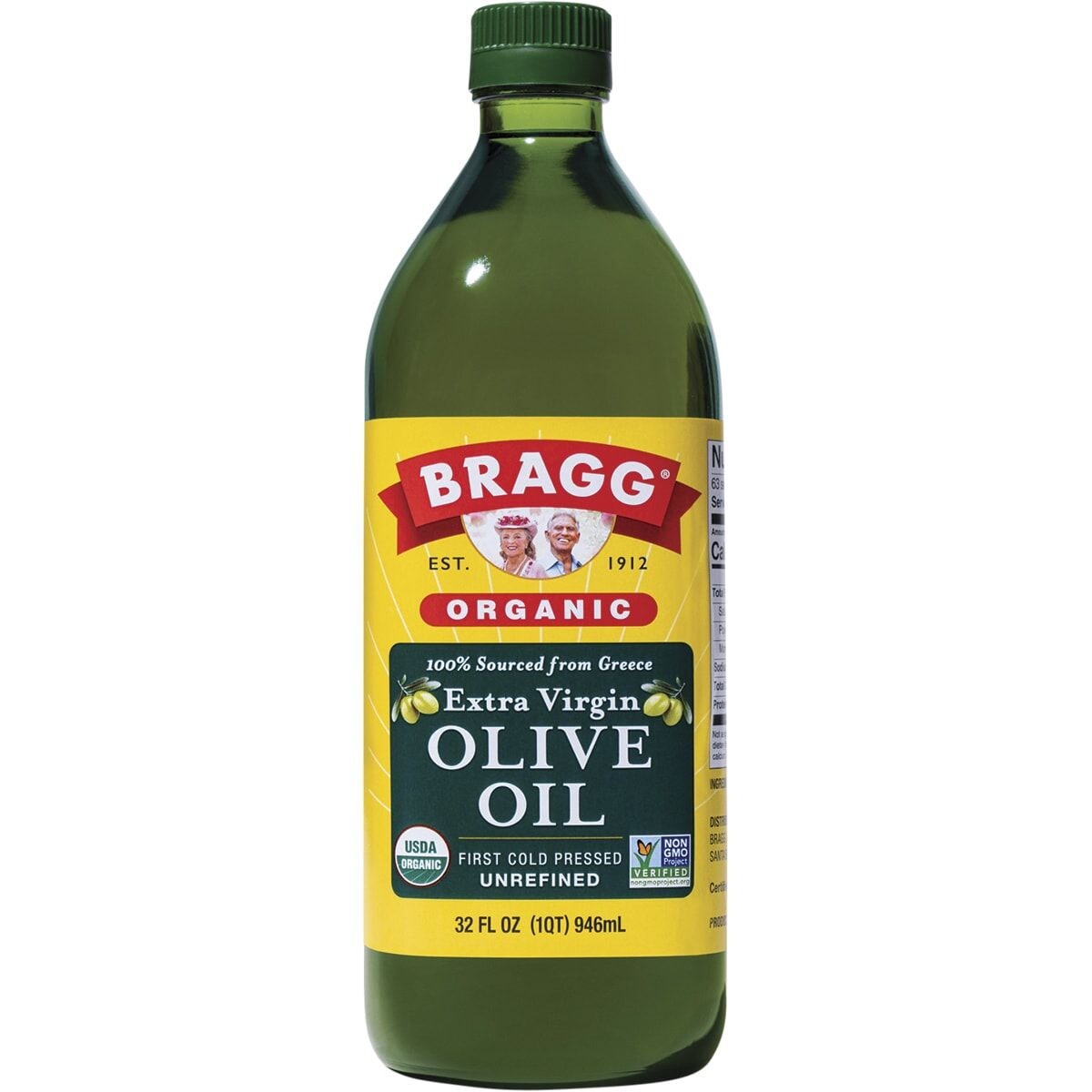 Bragg Organic Unrefined Extra Virgin Olive Oil - Cold Pressed, Unfiltered, Rich in Antioxidants | Perfect for Salad Dressings, Cooking & Healthy Recipes