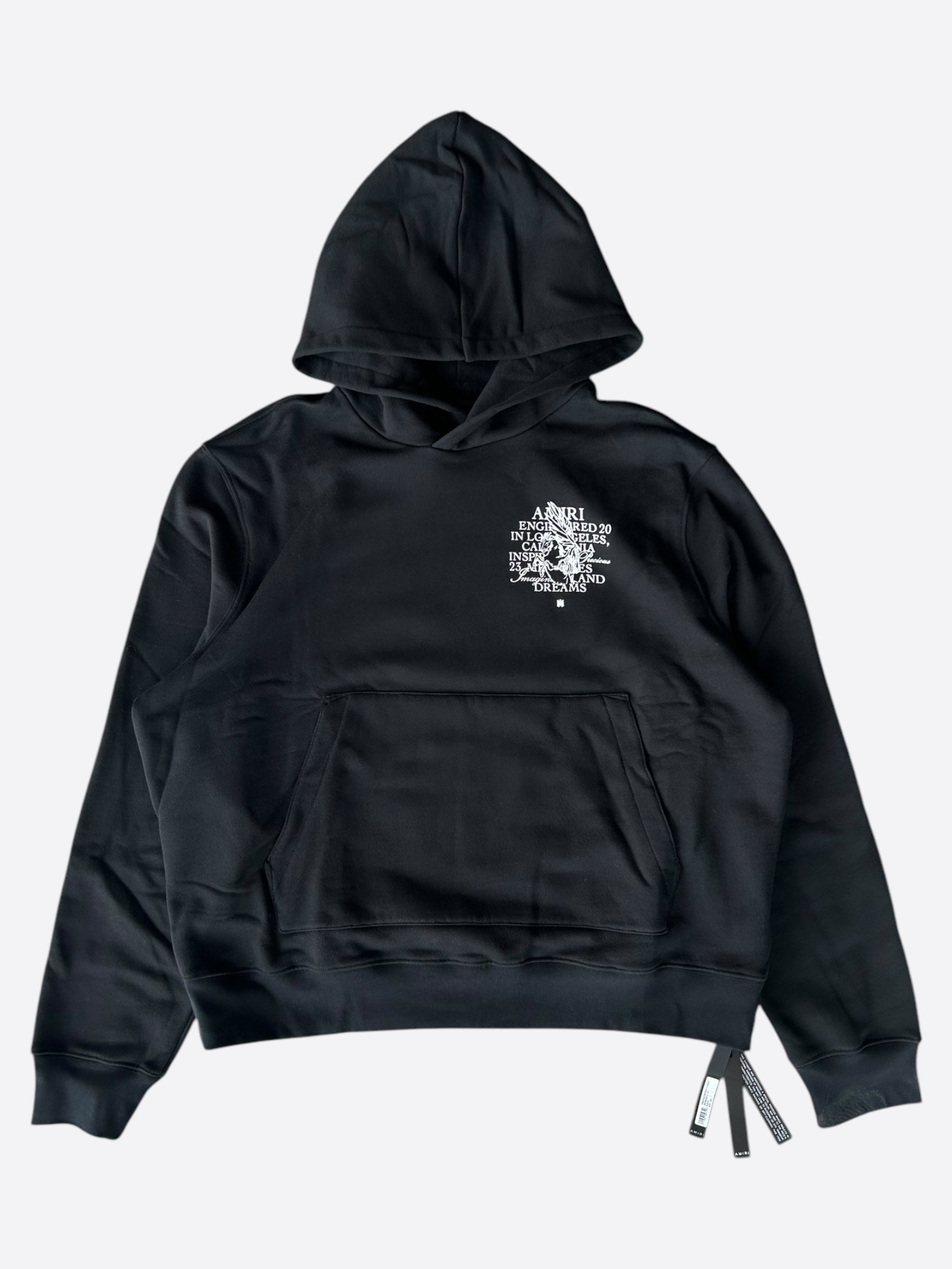 Amiri Black & White Precious Memories Logo Hoodie - Men's Premium Streetwear Pullover for Casual Wear & Urban Fashion