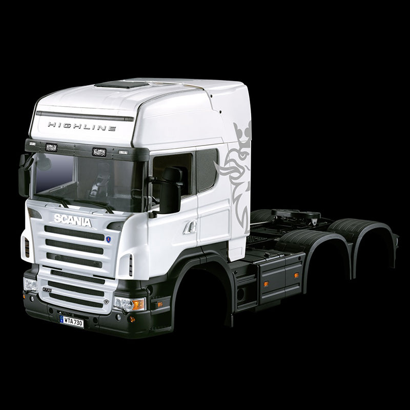 1/14 Scale Unassembled 3-Axle Highline RC Trailer Tractor Truck Car Shell Body Model Kit - US Stock - Perfect for RC Enthusiasts & DIY Hobbyists - Great for Racing, Collecting & Display