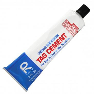 Livestock Hip Tag Cement - 5 oz. Tube for Secure Animal Ear Tagging | Durable Adhesive for Cattle, Sheep & Goat Identification | Farm & Ranch Use