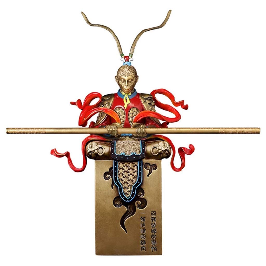 Handmade Brass Sun Wukong Statue - Monkey King Battle God Sculpture, Painted Art Craft for Home Decor, Office Display & Unique Business Gift - Perfect for Feng Shui, Asian Theme Decor & Collector's Item
