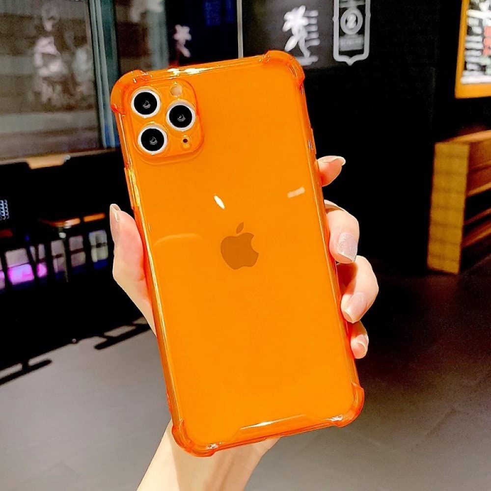 Soft Transparent Candy Color Shockproof Phone Case for iPhone 13/12/11 Pro Max/Mini/XS/XR/8/7 Plus/SE 2 - Durable Bumper Back Cover for Everyday Protection & Style