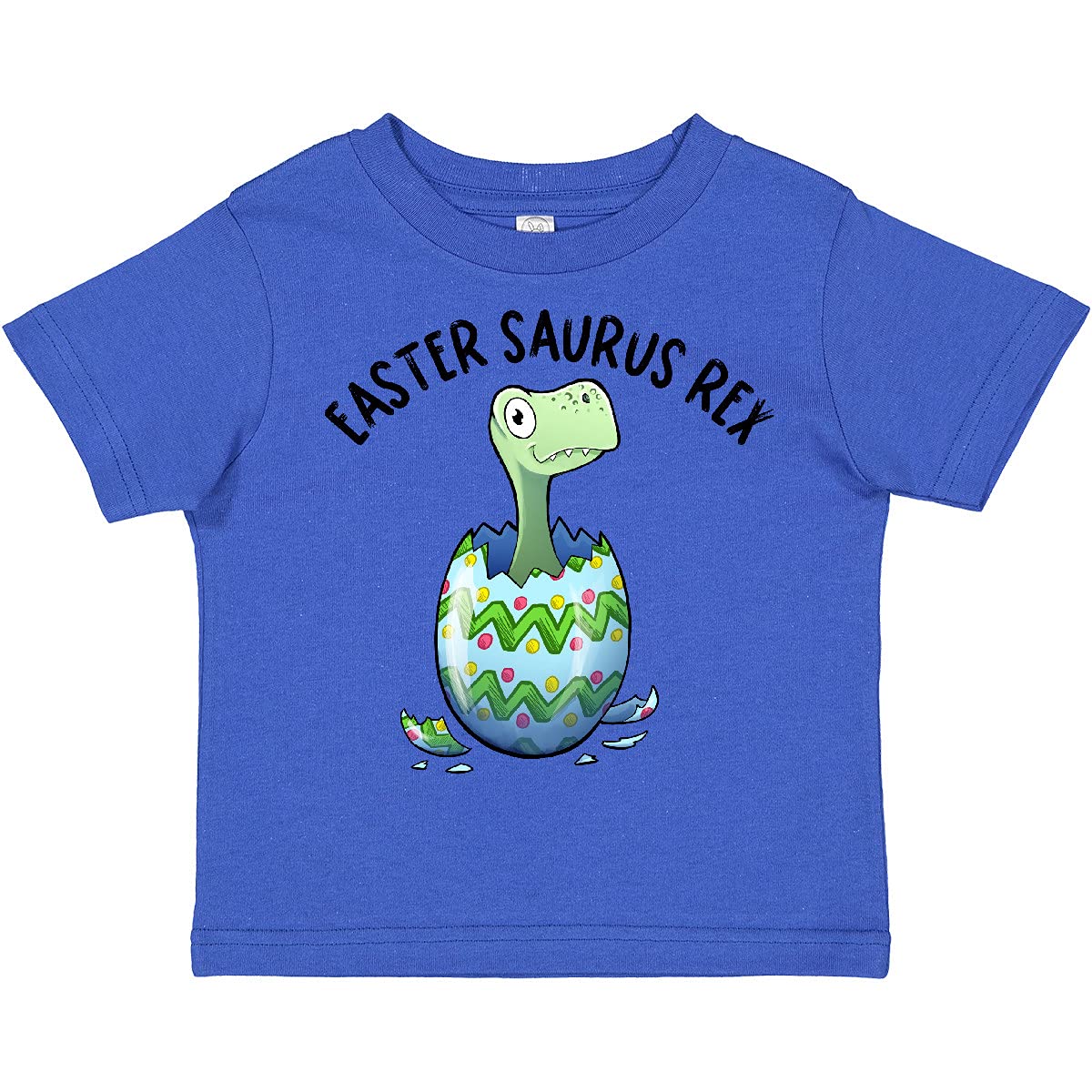 Inktastic Easter Saurus Rex Dinosaur Hatching Easter Egg Toddler T-Shirt - Cute Dino Graphic Tee for Boys & Girls - Perfect for Easter Outfits, Egg Hunts & Spring Celebrations