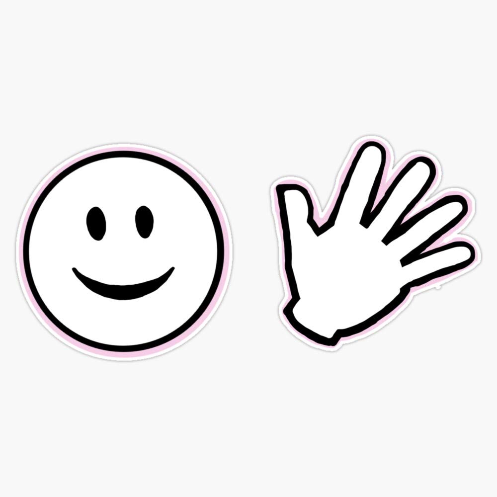 Glossier Smiley Face Vinyl Stickers - Waterproof Decals for Cars, Laptops, Walls & Windows - 5 Inch Bumper Stickers - Perfect for DIY Decor, Personalizing Devices & Adding Fun to Your Space