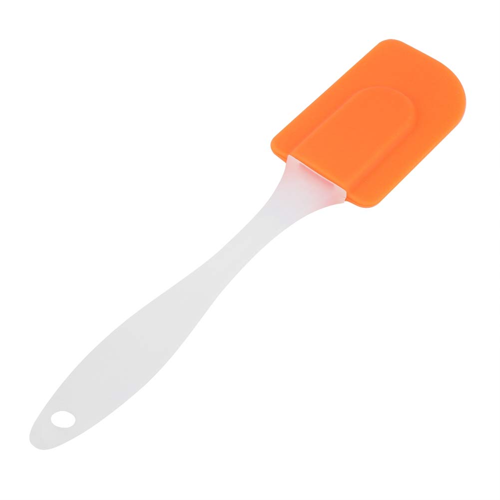 Premium Silicone Spatula Turner - Heat Resistant Kitchen Utensil for Cooking, Baking & Mixing - 8.9x2.2 Inch Orange Non-Stick Scraper - Perfect for Cake Decorating, Pancake Flipping & Bowl Scraping