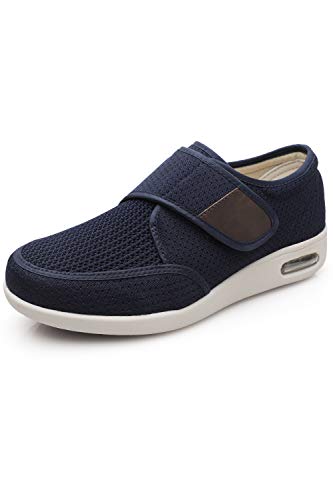 ZUMEIJIA Men's Diabetic Shoes - Adjustable Wide Width Sports Shoes for Swollen Feet - Non-Slip Walking Shoes for Diabetes & Edema Relief - Ideal for Daily Walking, Exercise & Foot Care