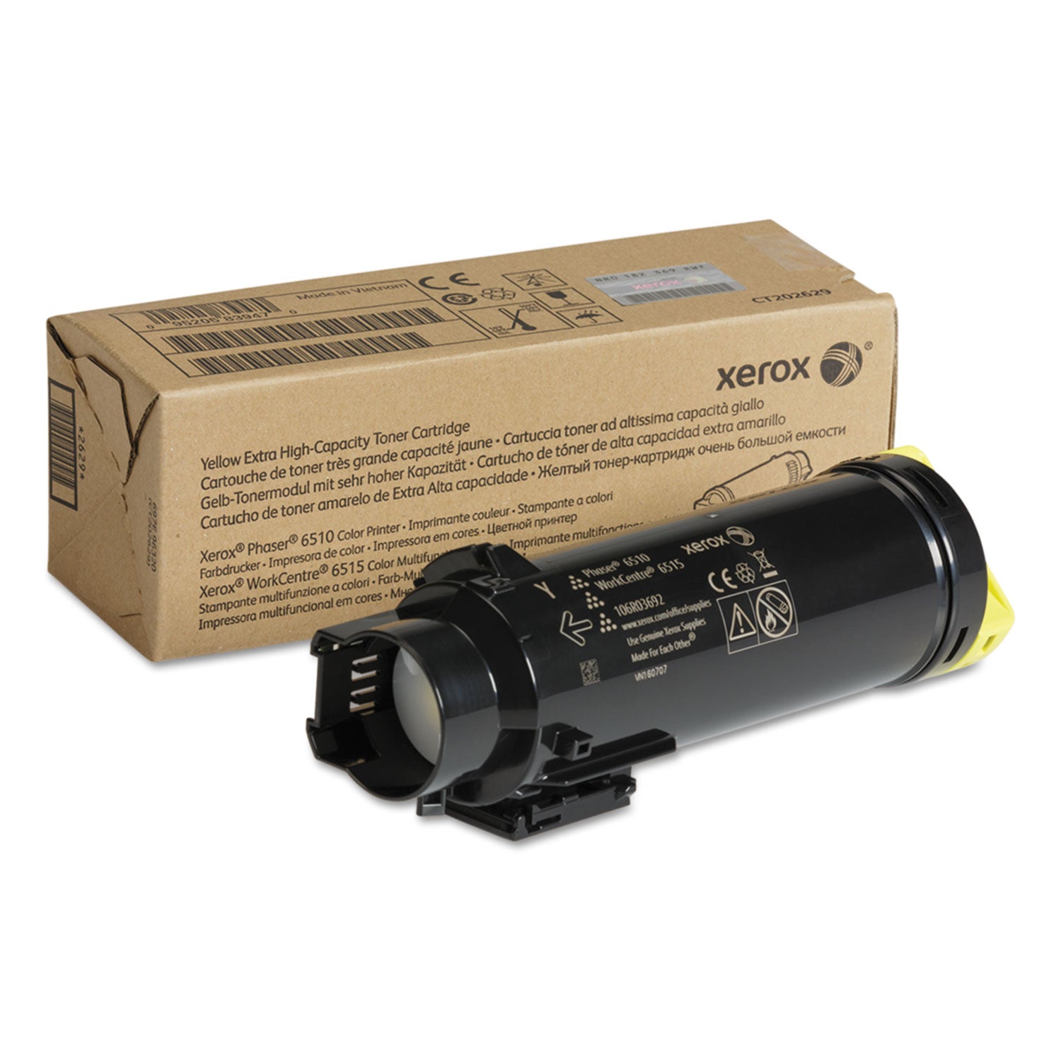 High Yield 106r03692 Extra Toner Cartridge - 4300 Page Capacity, Yellow | Compatible with Laser Printers for Office & Home Use