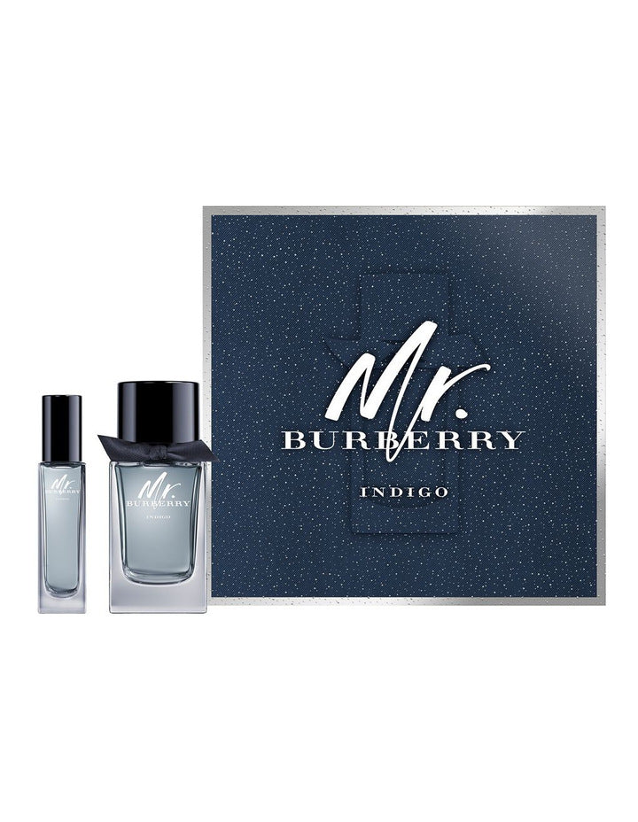 Burberry Mr. Burberry Indigo 3.4 oz EDT Men's Cologne + 1.0 oz EDT Gift Set - Fresh Woody Scent for Day & Night Wear, Office & Date Night Fragrance