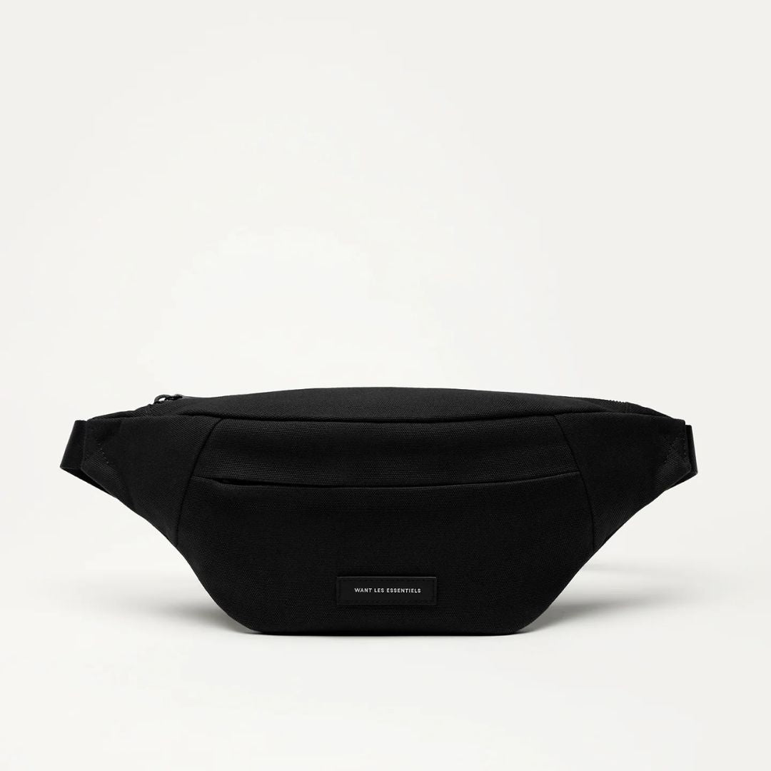 Atlin Canvas Belt Bag for Men & Women - Adjustable Waist Pack Fanny Pack (Black) - Perfect for Travel, Hiking, Running & Everyday Use