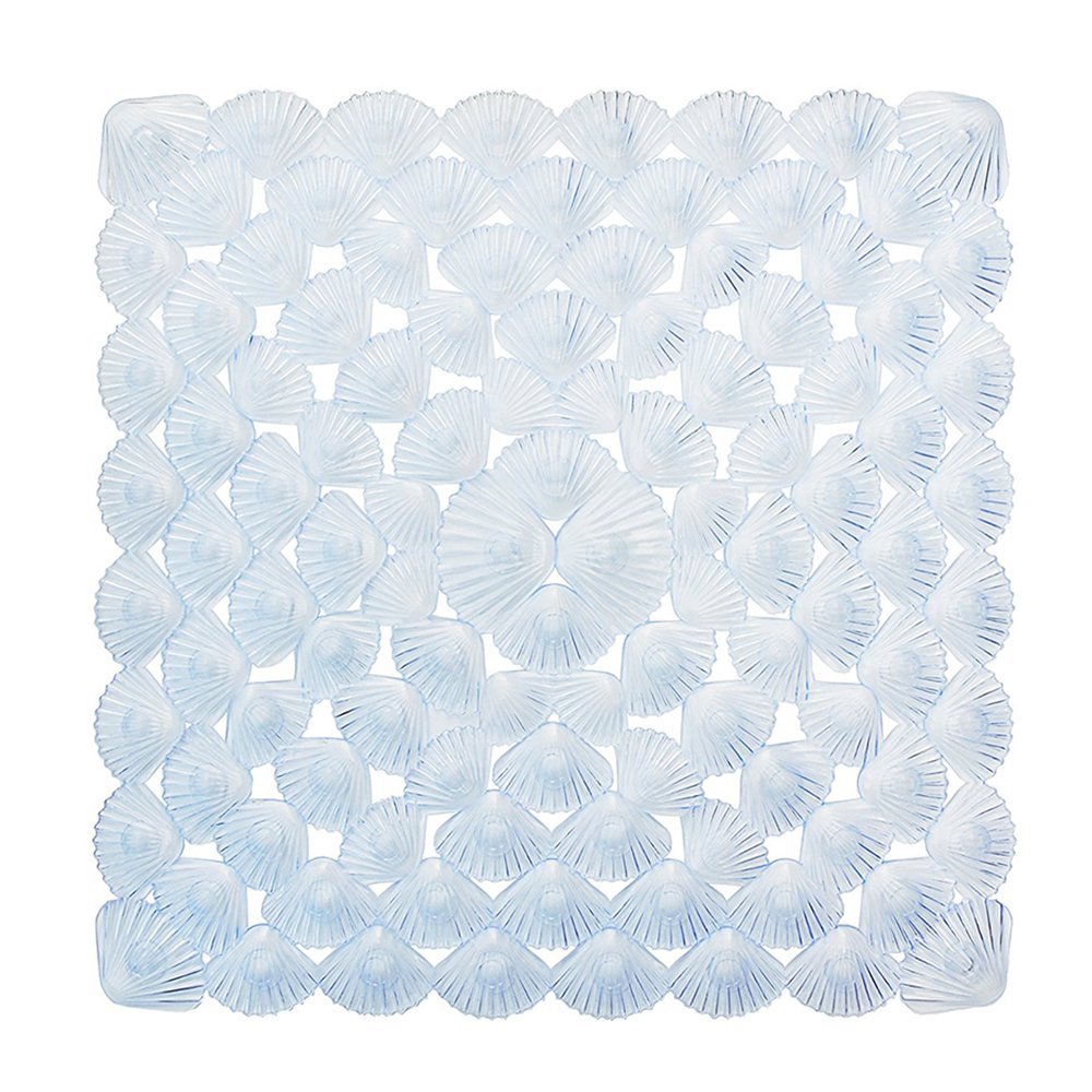 Non-Slip Square Bathtub Mat with Suction Cups - 21x21 Inch for Kids & Adults - Shower & Bath Safety