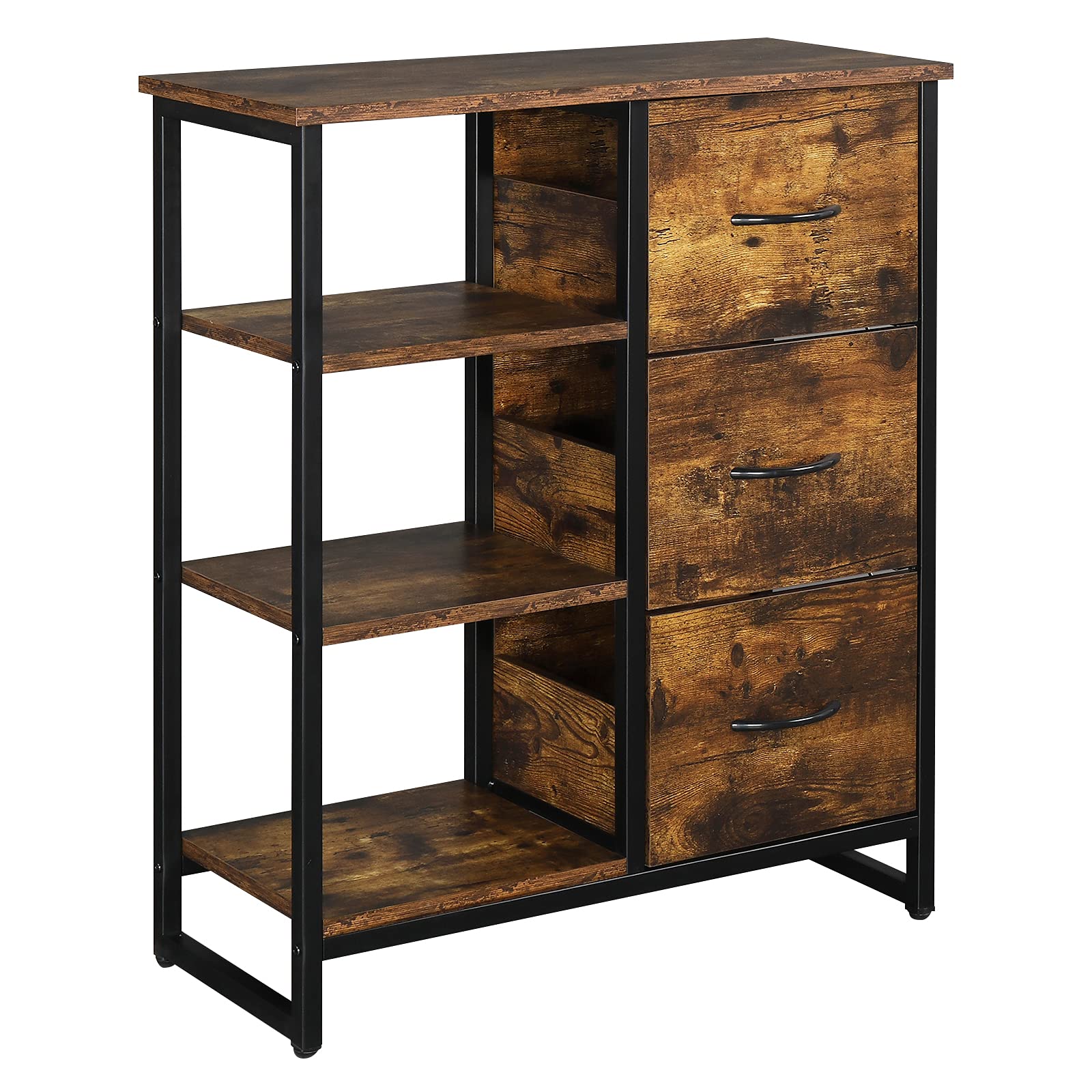 Premium Standing Bathroom Cabinet with Drawers & Shelves - Sturdy MDF & Steel Frame Storage Organizer for Bathroom, Living Room & Kitchen - Perfect for Towels, Toiletries & Home Decor Storage