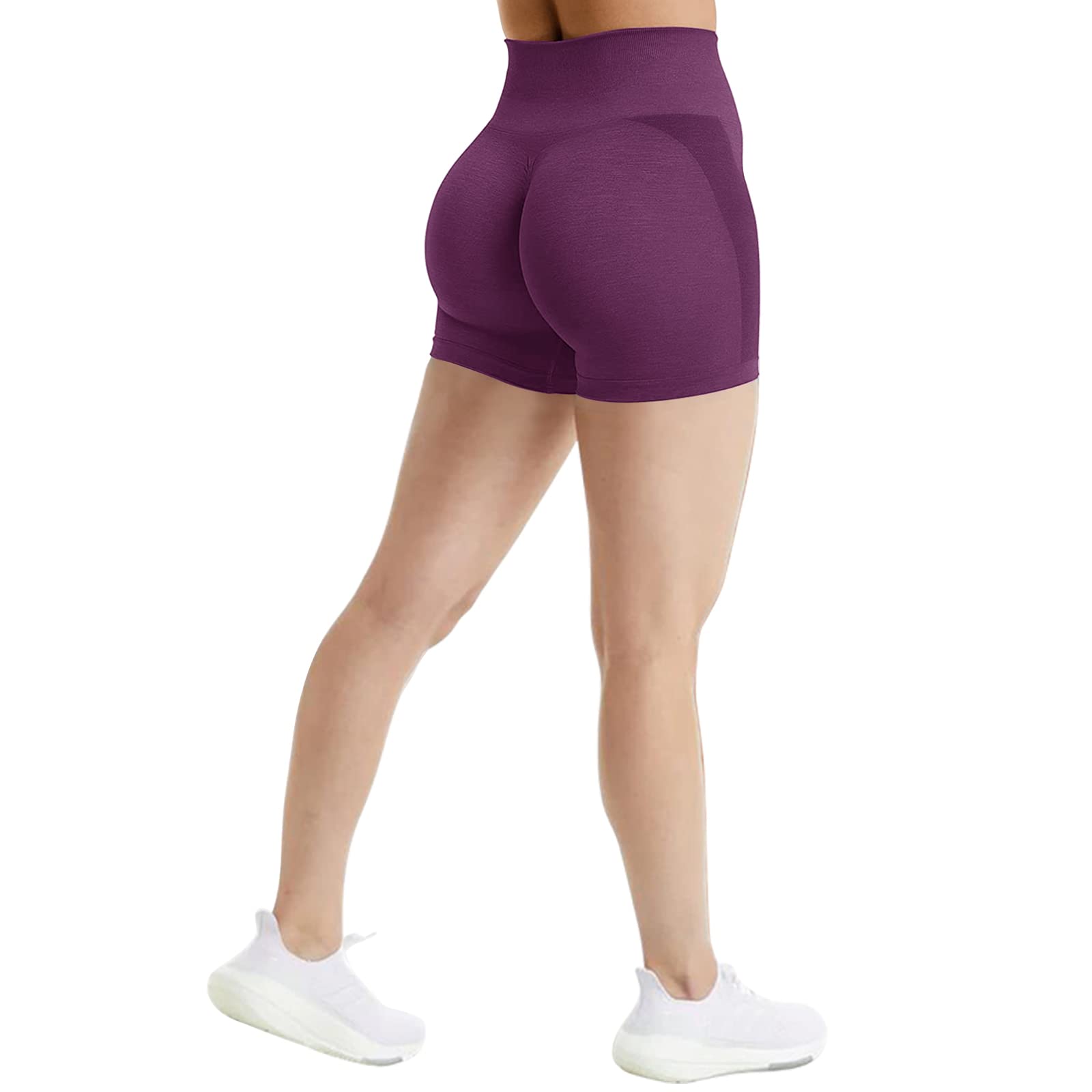 Jetjoy Women's High Waisted Yoga Shorts with Scrunch Butt - Breathable Running Athletic Shorts for Yoga, Gym, Workout & Summer Sports - Perfect for Pilates, HIIT Training and Outdoor Activities