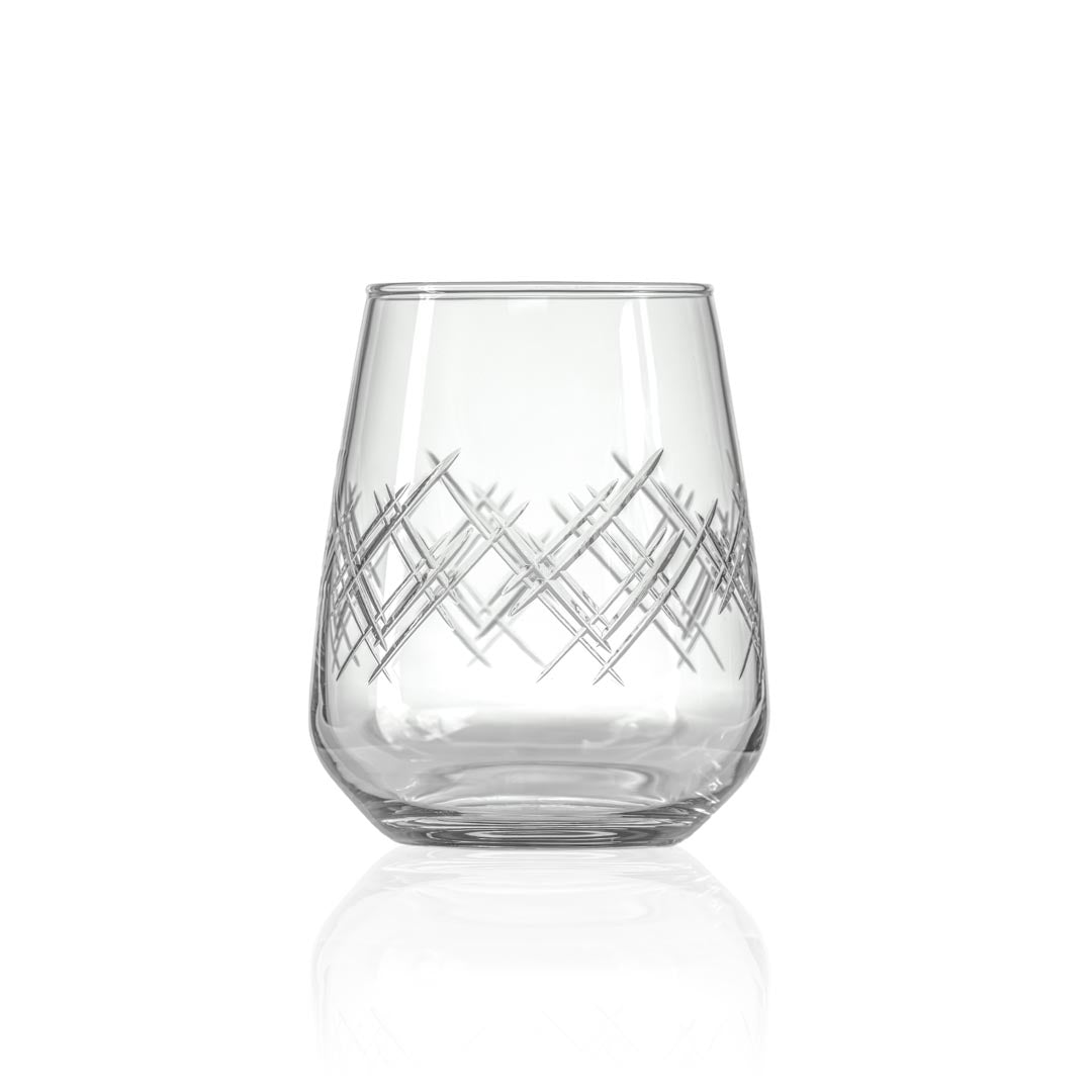 Argyle 15.75oz Stemless Wine Glasses - Set of 12 | Shatter-Resistant Crystal Clear Glassware for Red & White Wine, Cocktails, and Beverages | Perfect for Parties, Weddings, and Home Entertaining