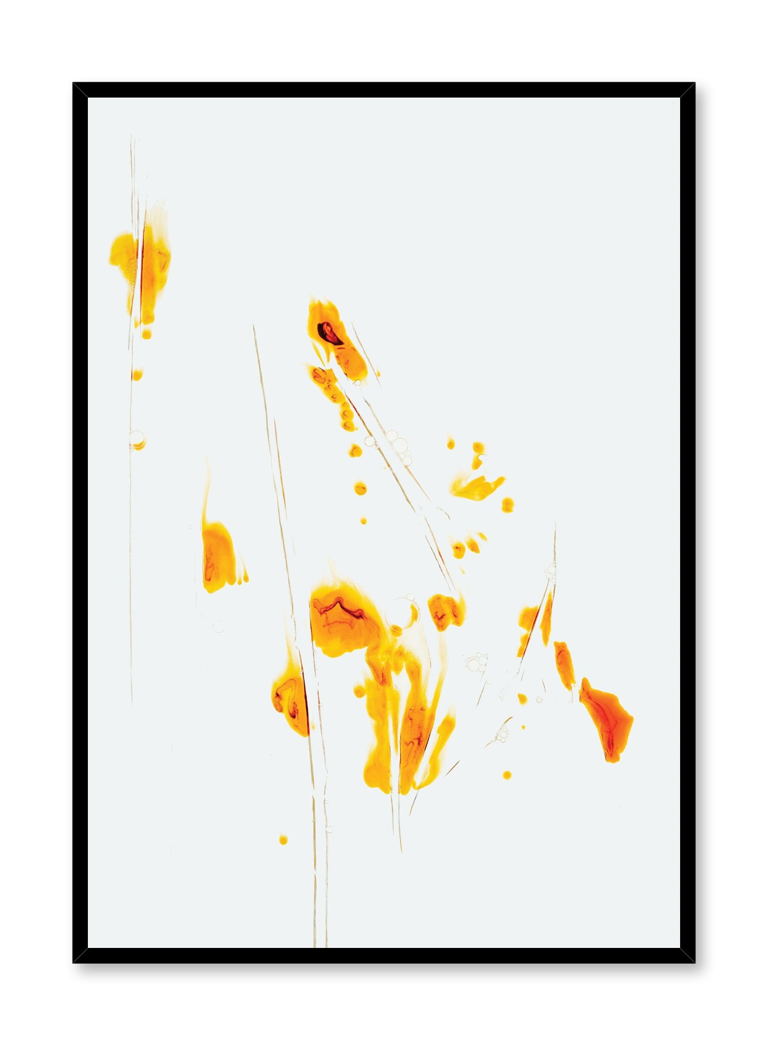 Vibrant Orange Burst Wall Art Poster - Modern Home Decor for Living Room, Bedroom & Office