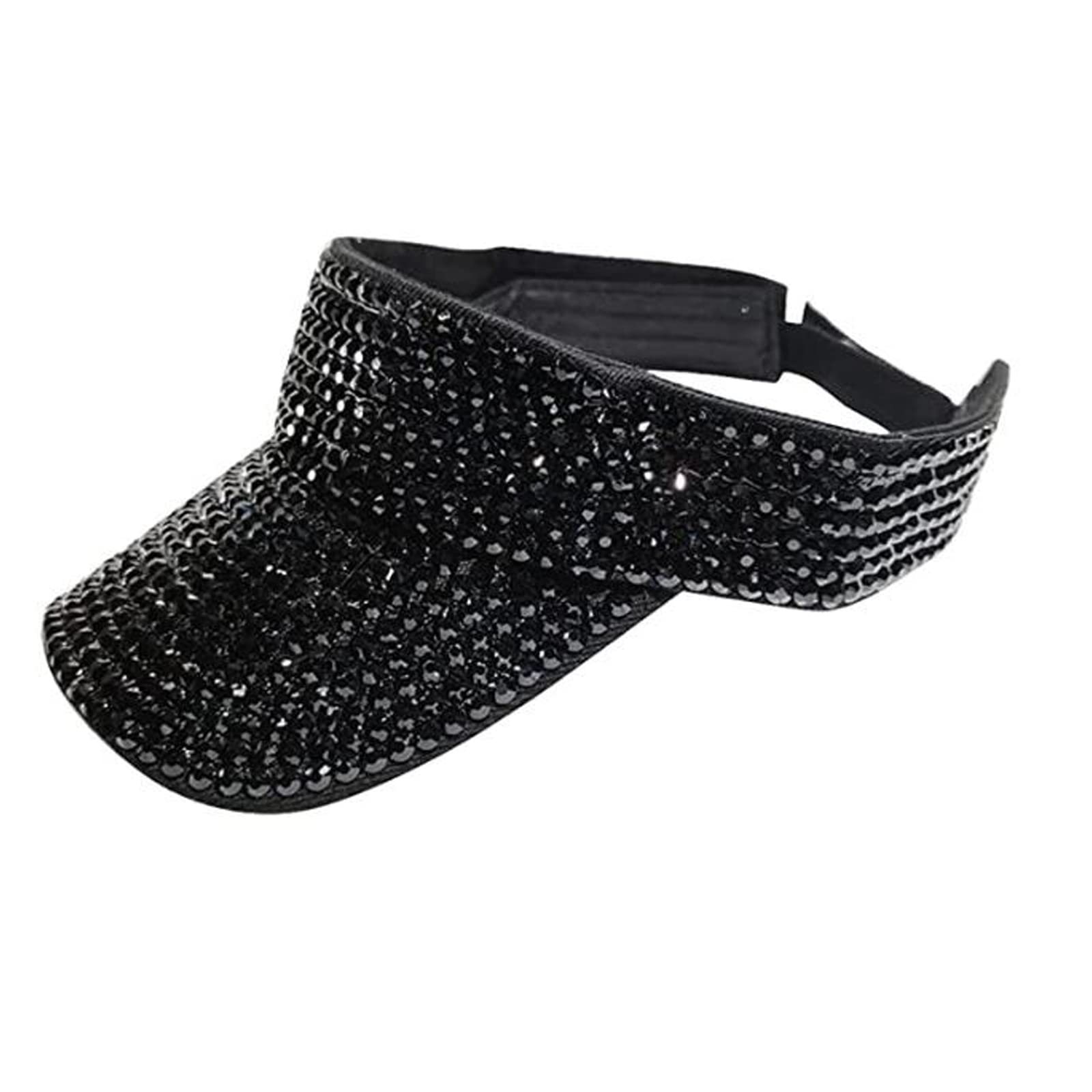 YWINETO Shiny Rhinestone Sport Sun Visor Hat for Women & Men - UV Protection Cooling Baseball Cap for Golf, Tennis, Cycling - Perfect for Outdoor Activities, Summer Sports & Beach Wear