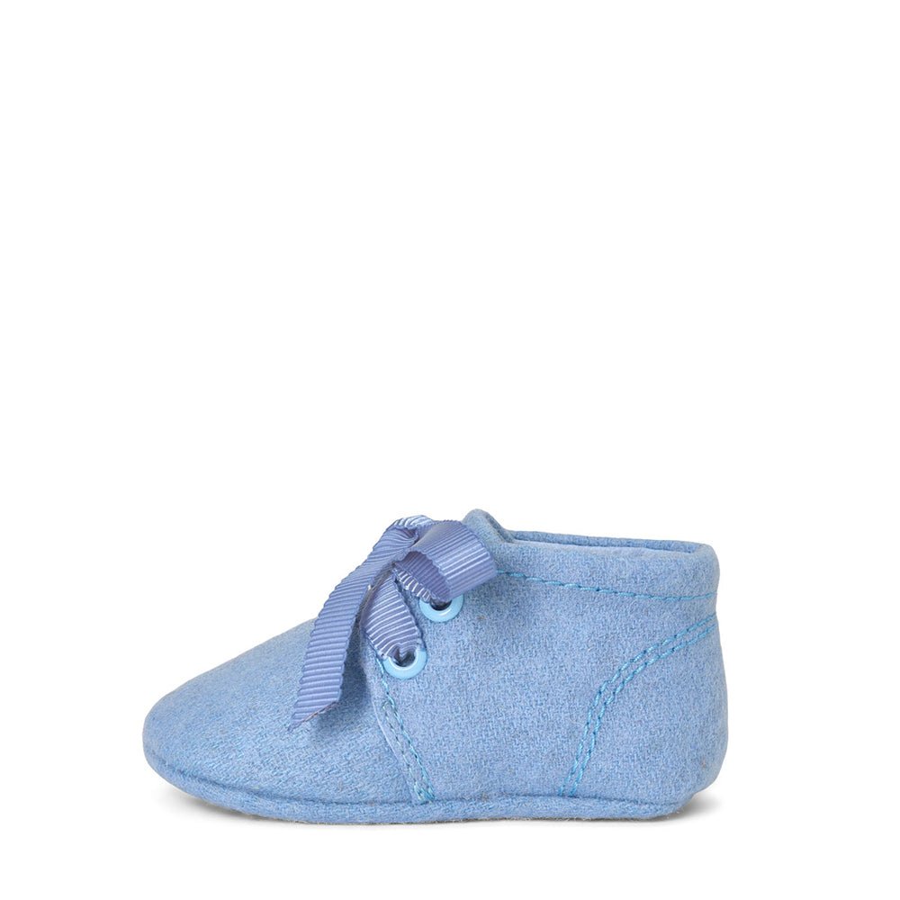 MiniMe Wool Blue - Soft & Cozy Baby Wool Booties for Newborns & Toddlers - Perfect for Indoor & Outdoor Wear, Winter & Fall Season