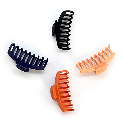 Extra Large Hair Clips for Thick & Long Hair - Strong Hold Jaw Claw Clips for Women & Girls (4 Pack) | Perfect for Updos, Ponytails & Everyday Hairstyles