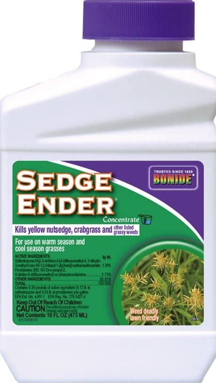 Bonide #069 16oz Concentrate Sedge Ender Weed Killer Spray - 9 Pack for Lawn & Garden Weed Control | Effective Against Nutsedge & Broadleaf Weeds | Perfect for Residential Yards, Golf Courses & Landscapes