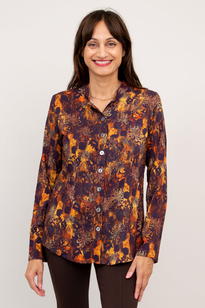 Debbie Long Sleeve Top - Soft Bamboo Linen Blend, Breathable Fortress Style for Women | Perfect for Casual Wear, Office Outfits & Layering