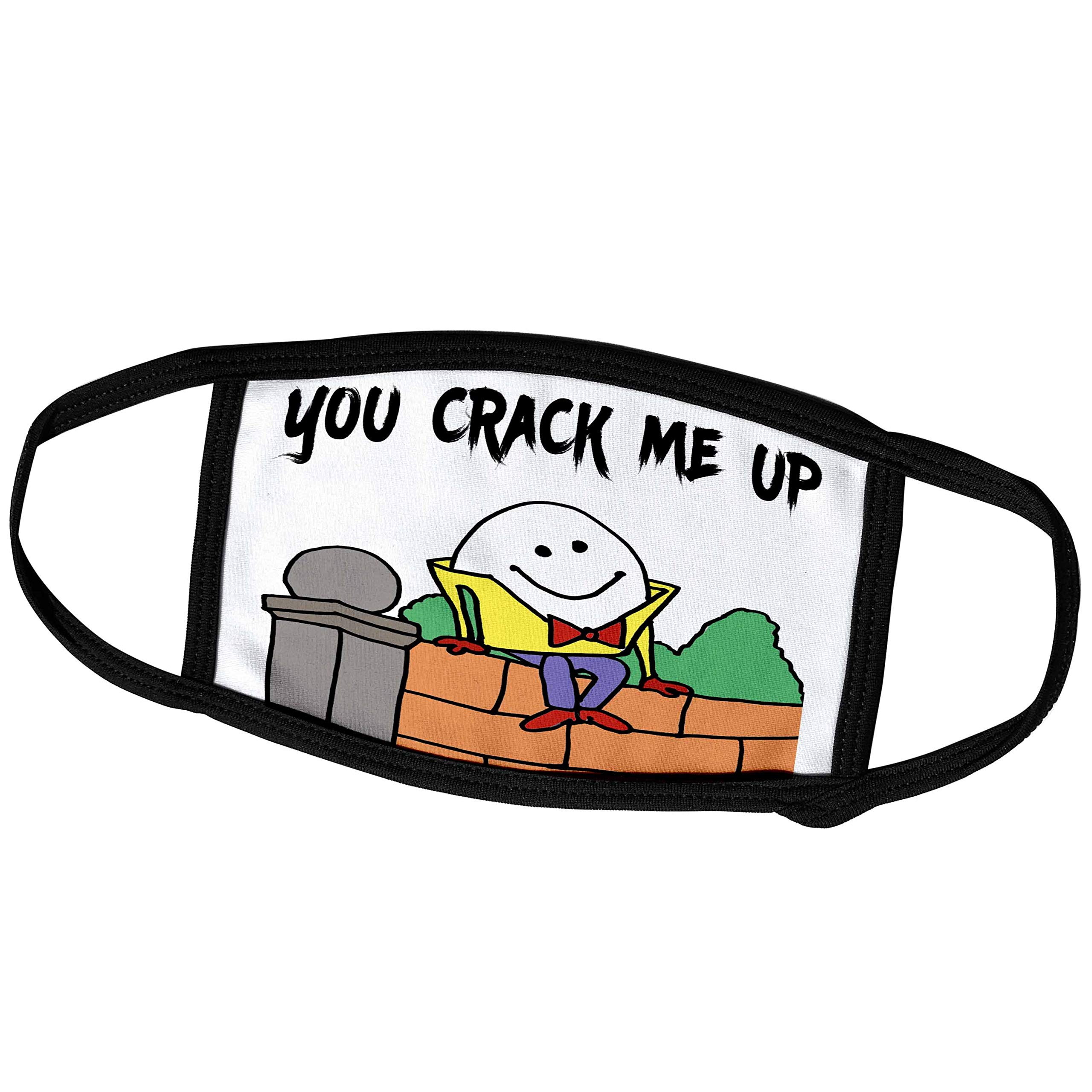 3dRose Funny Cute Humpty Dumpty Egg Wall Decal - 'You Crack Me Up' Satirical Face Cover (fc_342267_2) - Perfect for Home Decor, Office Humor & Gift Ideas