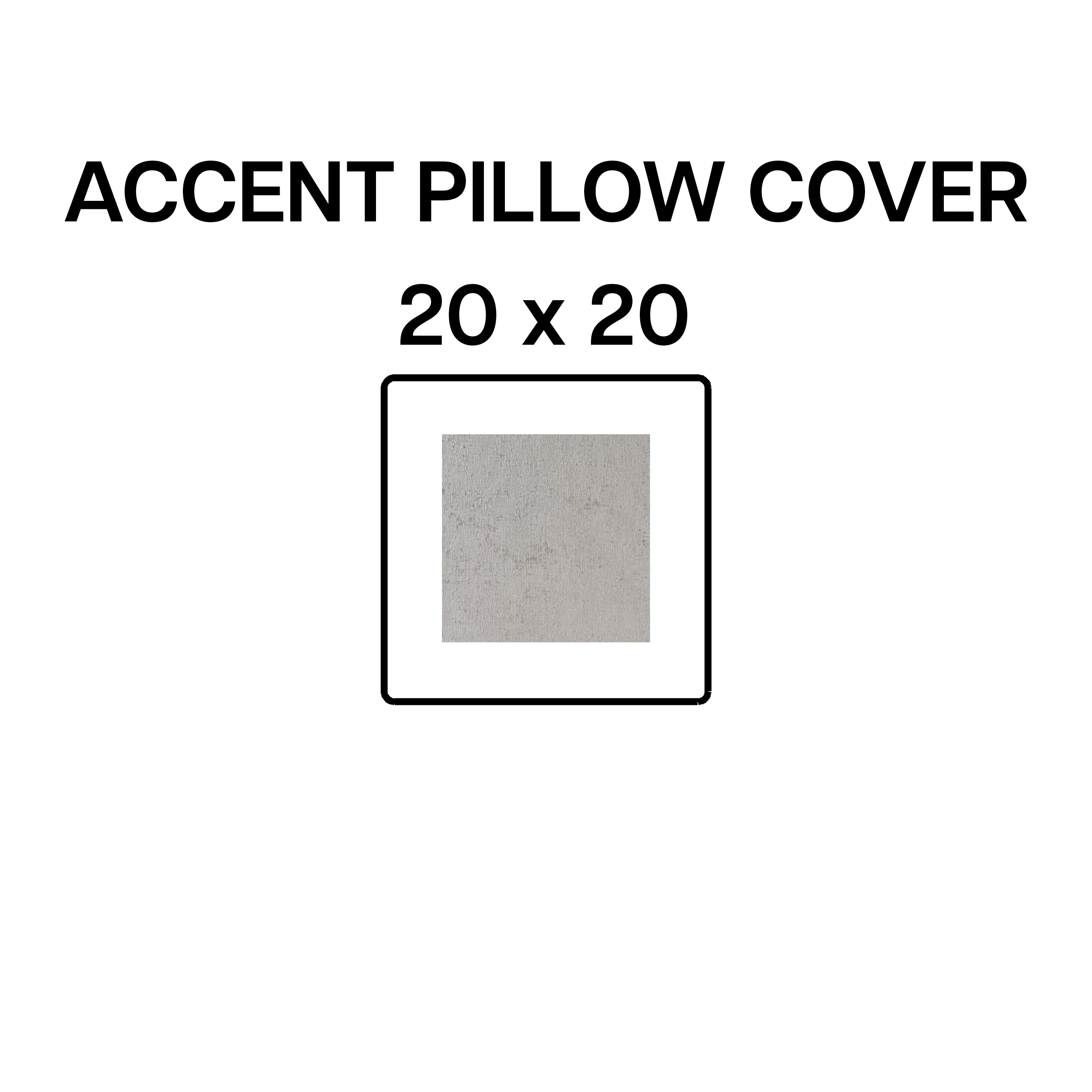 20x20 Silver Gray Accent Pillow Cover - Decorative Throw Pillow Case for Sofa, Bed & Couch - BP 642 33 Home Decor