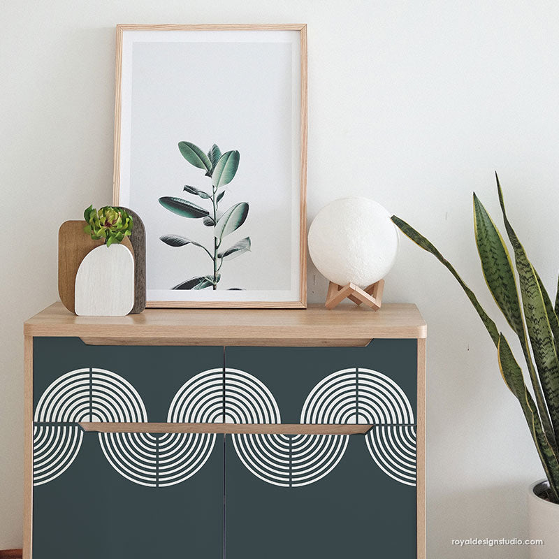 Deco Wave Wall Stencil - Reusable DIY Painting Template for Home Decor, Geometric Patterns for Bedroom, Living Room & Nursery Walls | Perfect for Accent Walls, Feature Walls & Creative Home Projects