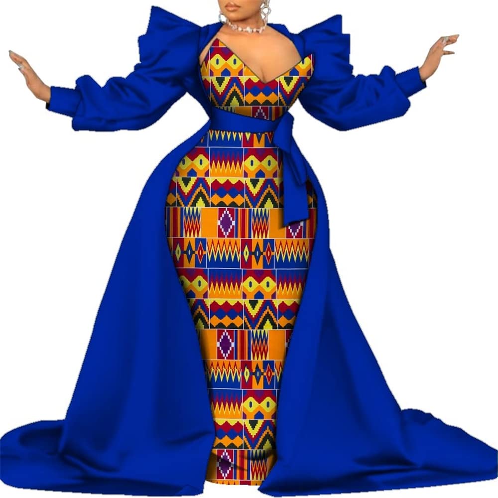 Stylish African Print Two-Piece Dress for Women - Ankara Kente Mermaid Pencil Skirt Set | Traditional Elegance for Parties, Weddings & Cultural Events