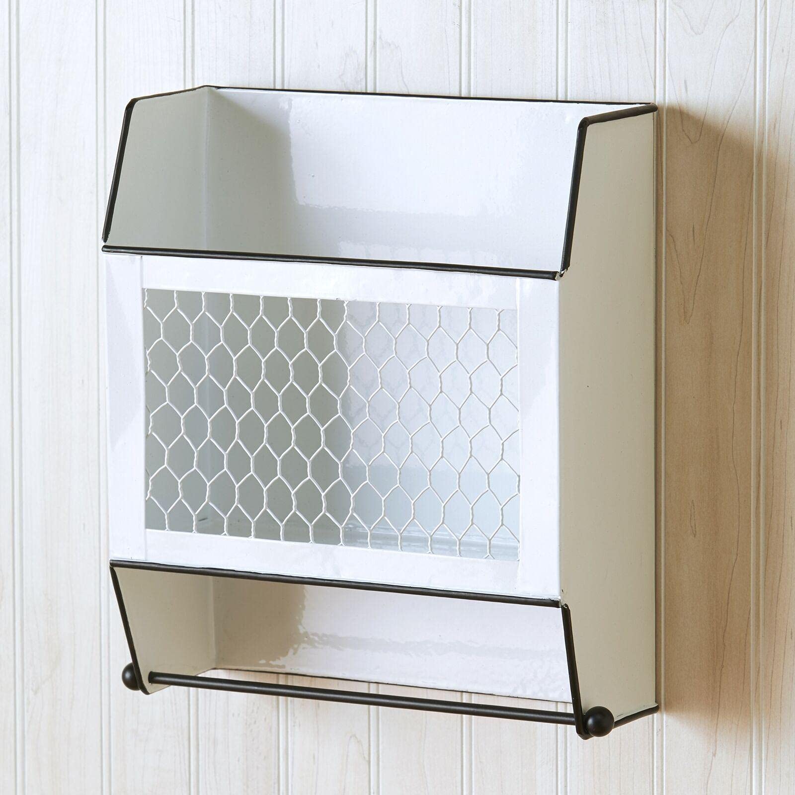 BebLP Enamel Wall Mounted Toilet Paper Holder with Storage Shelf - Double Roll Bathroom Organizer for Home Decor & Space Saving - Perfect for Small Bathrooms, Powder Rooms & RV Toilets