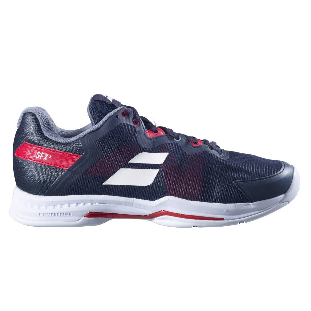 Babolat SFX 3 AC Men's Tennis Shoes - Black/Red | Lightweight & Durable Court Shoes for Men | Perfect for Tennis, Pickleball & Casual Wear