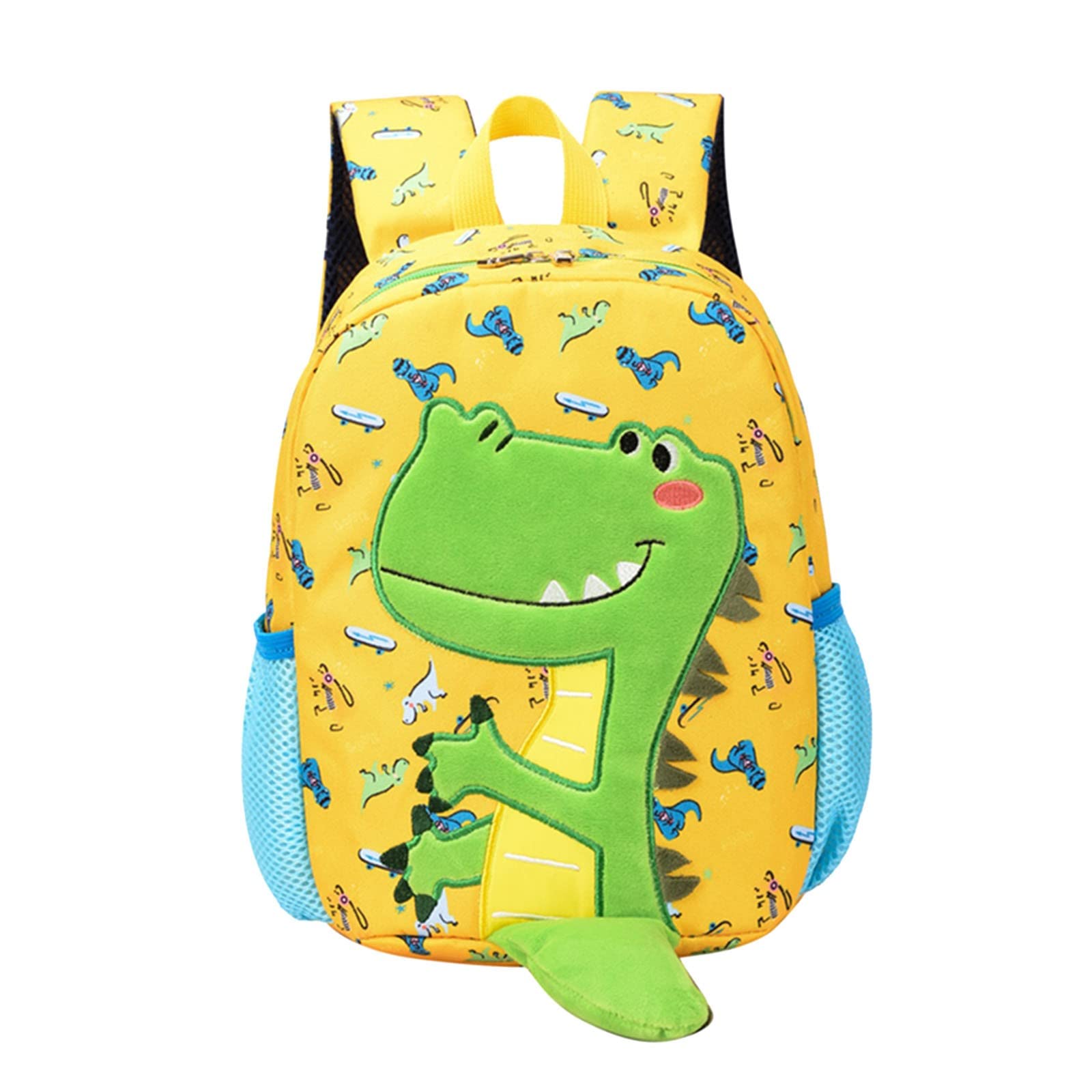 **RUIVE Dinosaur Backpack for Kids - Lightweight School Backpack with Cute Cartoon Dinosaur Tail Design, Water-Resistant Daypack for Boys & Girls - Perfect for School, Travel, Camping & Outdoor Adventures (Yellow, One Size)**