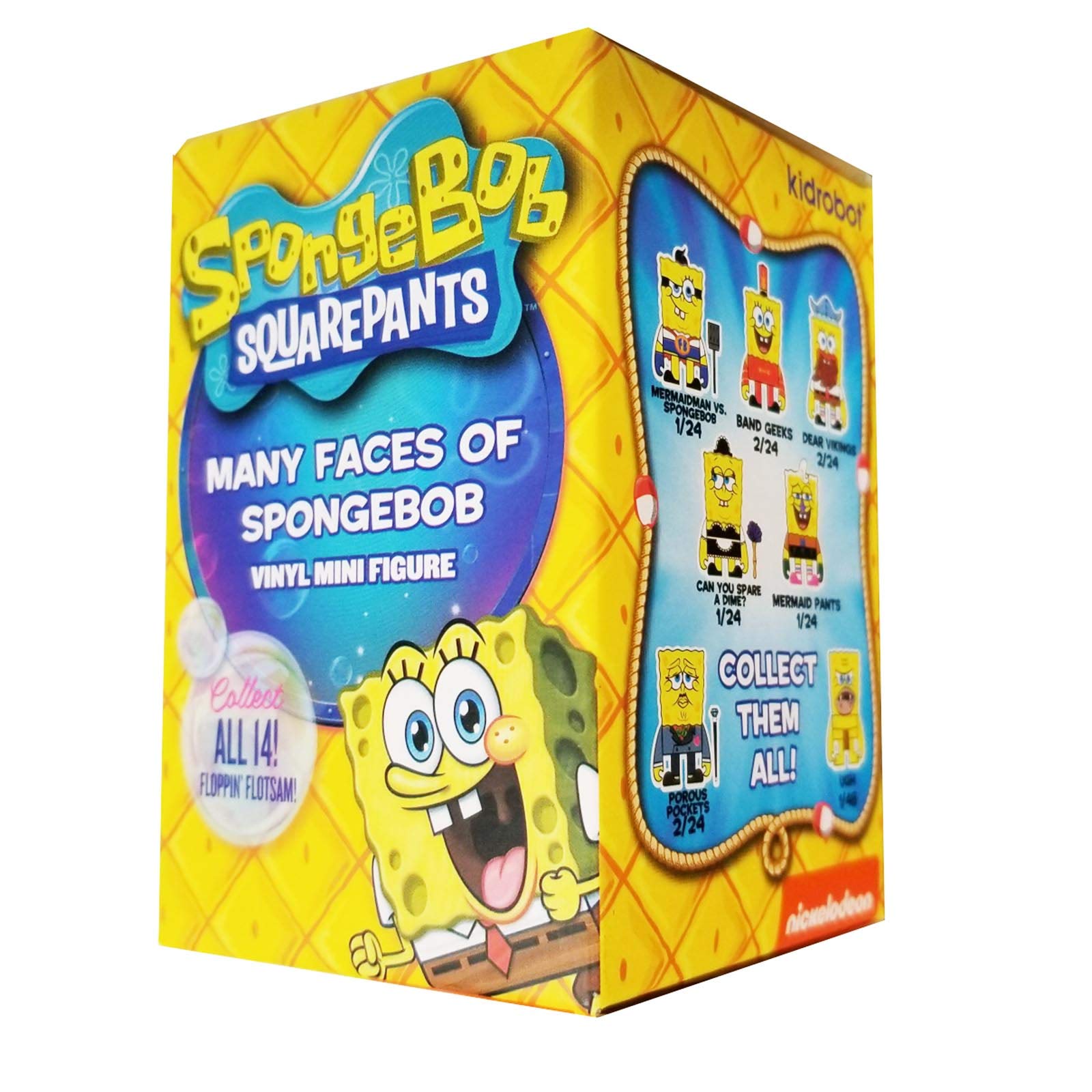 Kidrobot Spongebob Squarepants Many Faces Blind Box Figure - Collectible Vinyl Toy for Fans & Collectors - Perfect for Home Display, Office Decor, and Gifts