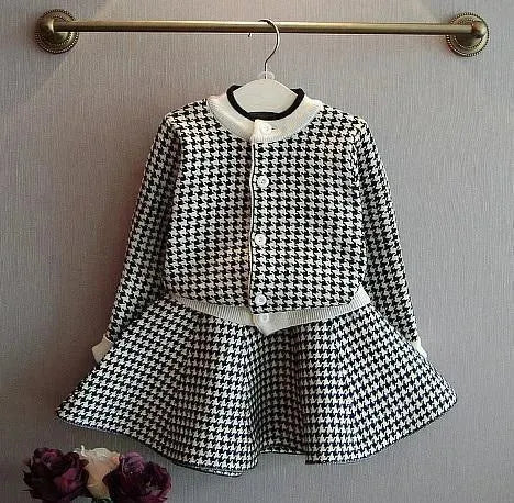 Girls Checked Skirt Outfit Set - Cute Kids Clothing for School & Play | Perfect for Birthday Parties & Family Outings