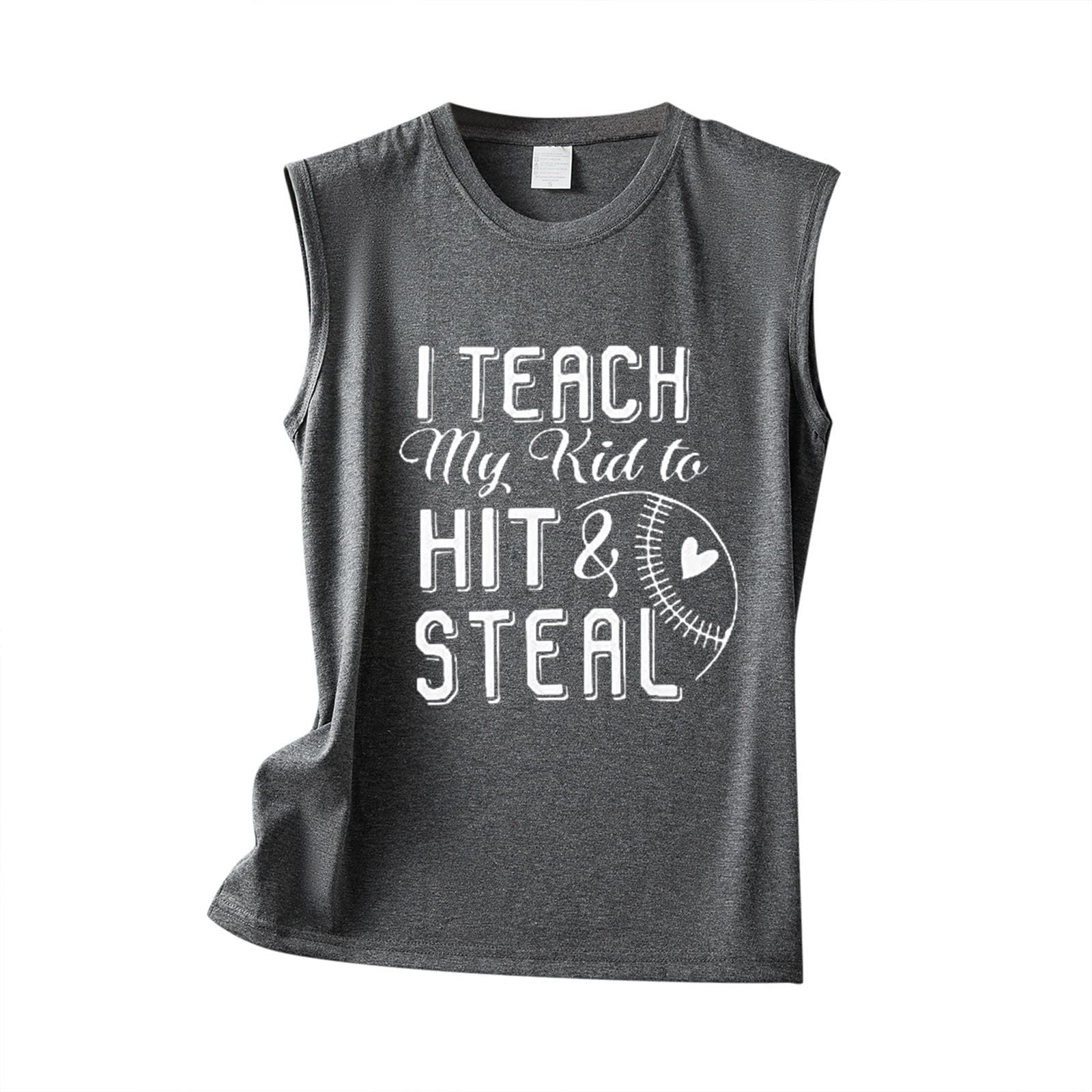 Women's Baseball Tank Tops - Sleeveless Active Workout Shirts for Summer, Casual & Athletic Wear - Perfect for Gym, Running, Yoga and Outdoor Sports