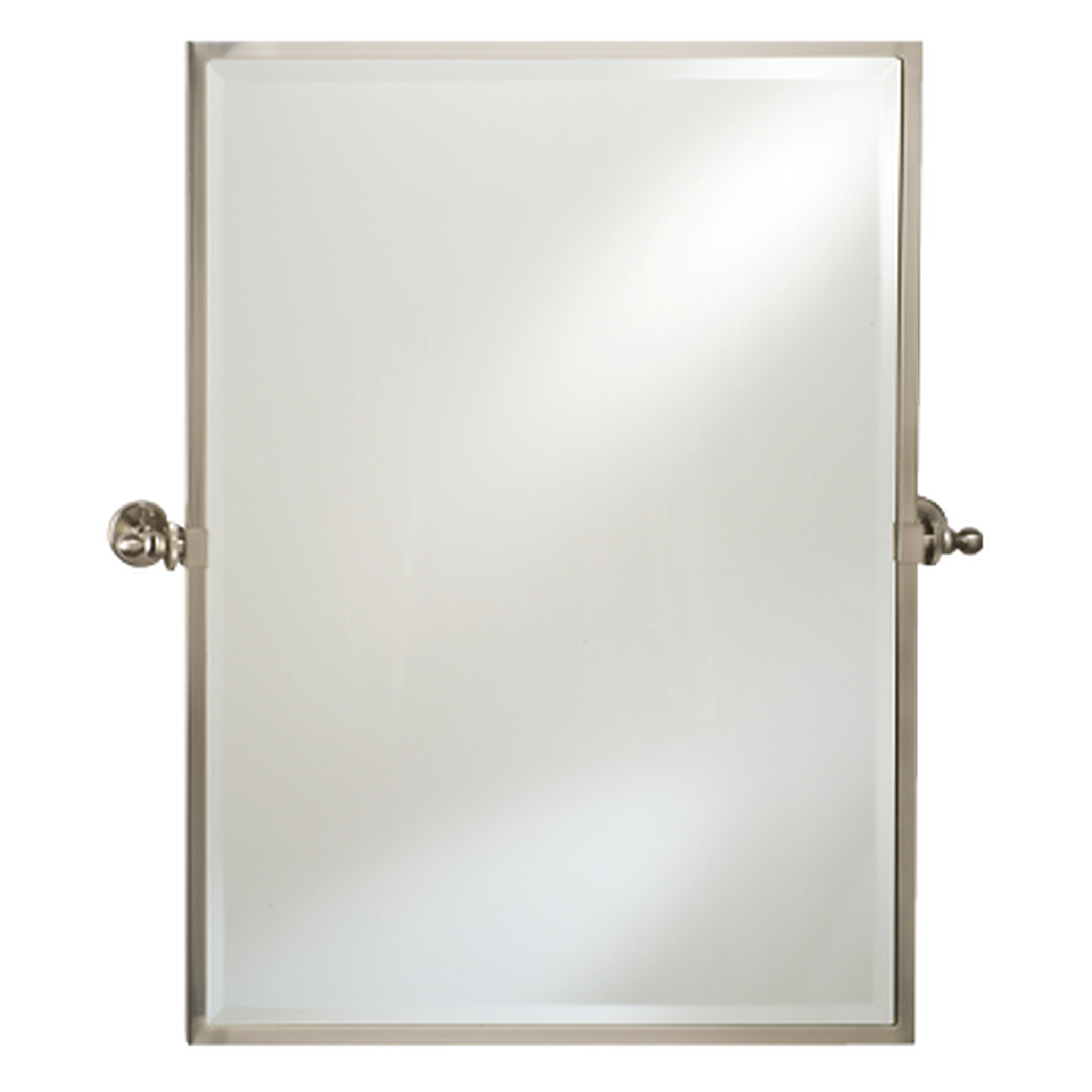 Afina Radiance 20x26 Inch Polished Chrome Rectangle Framed Bevel Mirror with Adjustable Tilt Mount - Perfect for Bathroom, Bedroom, or Entryway Decor