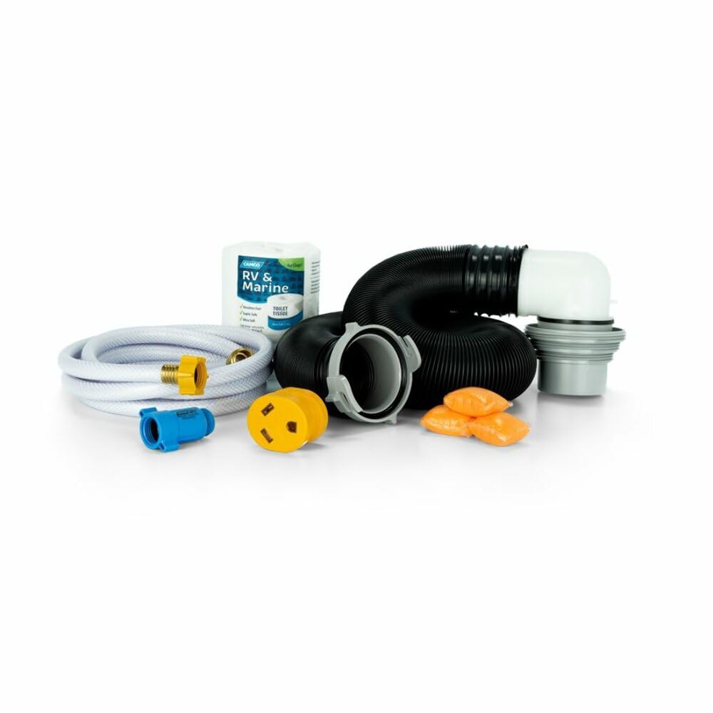 Camco RV Starter Kit Box for 2021 Models - Standard Complete Set for Easy RV Setup & Maintenance | Perfect for Camping, Road Trips & Outdoor Adventures