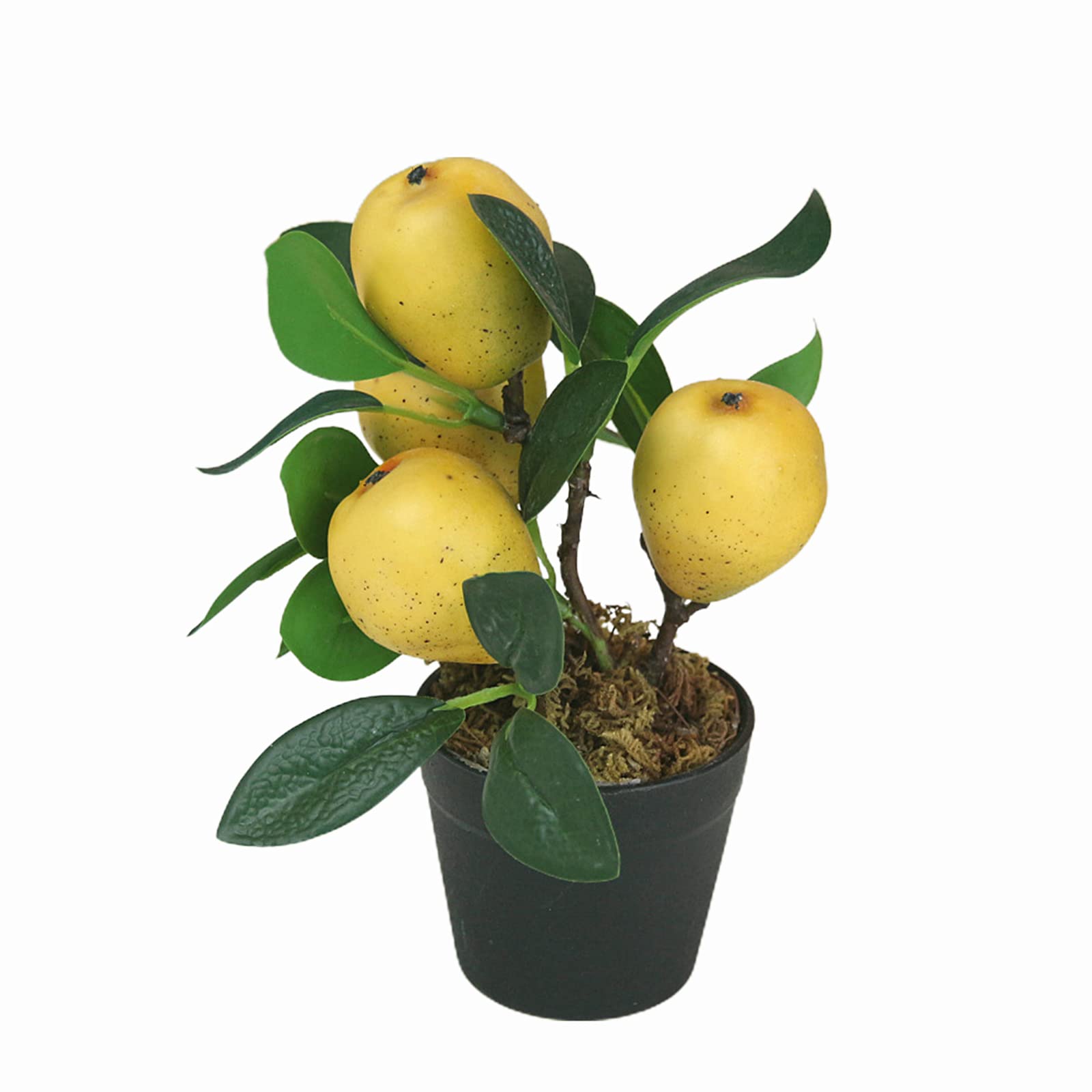 ZCFGUOI Artificial Pomegranate & Lemon Bonsai Tree - Realistic Fake Mini Plastic Fruit Plants for Home Decor, Office, Wedding Centerpiece, Garden Party Decoration