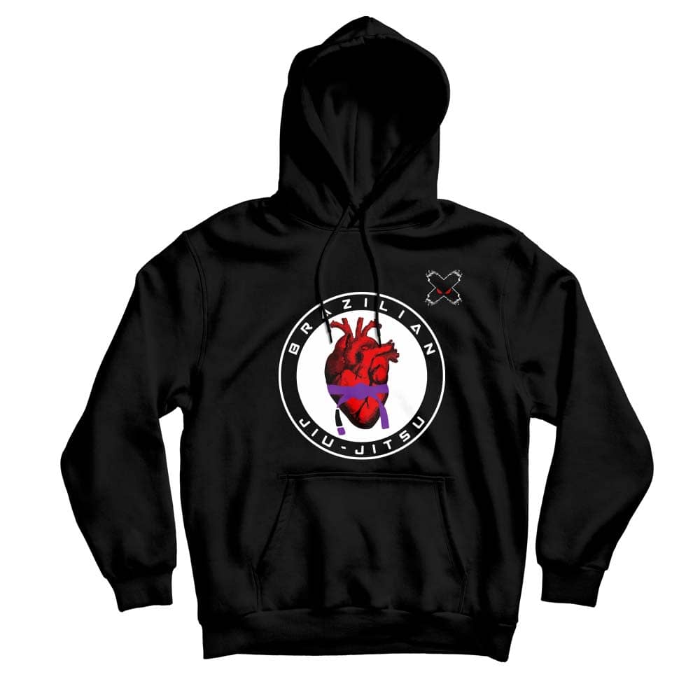 Premium Jiu Jitsu Hoodie with Heart Design - Comfortable Martial Arts Training Sweatshirt for BJJ, MMA & Streetwear