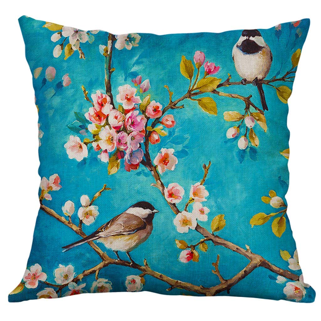 iYBWZH Simple Linen Creative Lovely Print Pillow Cover - Farmhouse Style Decorative Cushion Case for Sofa, Bed, Car & Home Decor - Soft & Durable Throw Pillow Cover for Living Room, Nursery & Office
