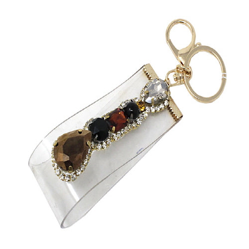 Crystal Stud Keychain - Elegant and Durable Key Ring for Women & Men - Perfect for Home, Office, and Travel Accessories
