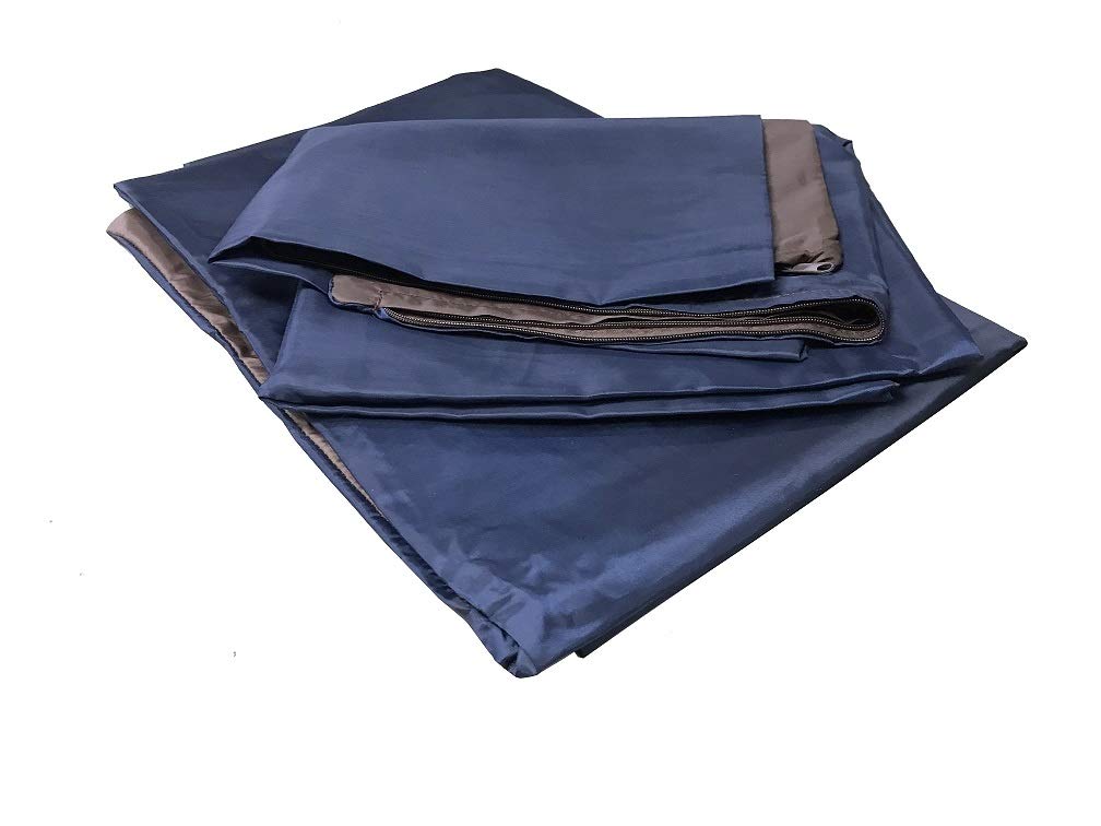 Waterproof Dog & Cat Bed Pillow Cover - Half Water Resistant Inner Liner with Zipper - 41x27x4 Inches (2 Pack) - Perfect for Indoor Pet Beds, Crates & Travel Carriers