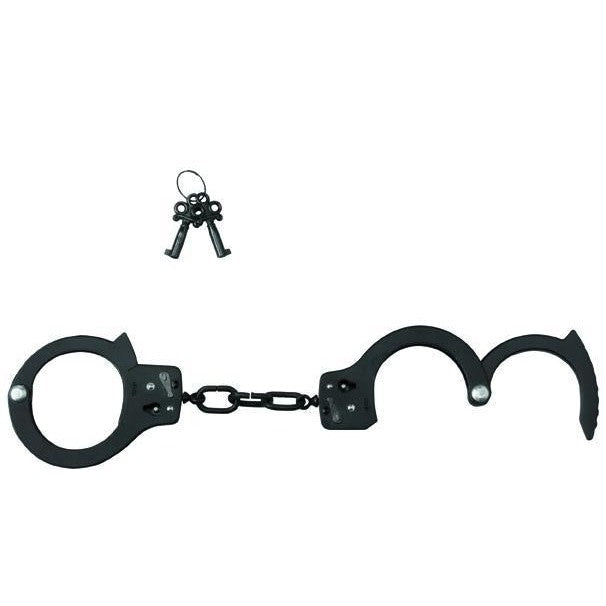 Premium Black Single Lock Handcuffs - Heavy Duty Police Style Restraints for Security, Role Play & BDSM - Perfect for Cosplay, Halloween & Adult Games