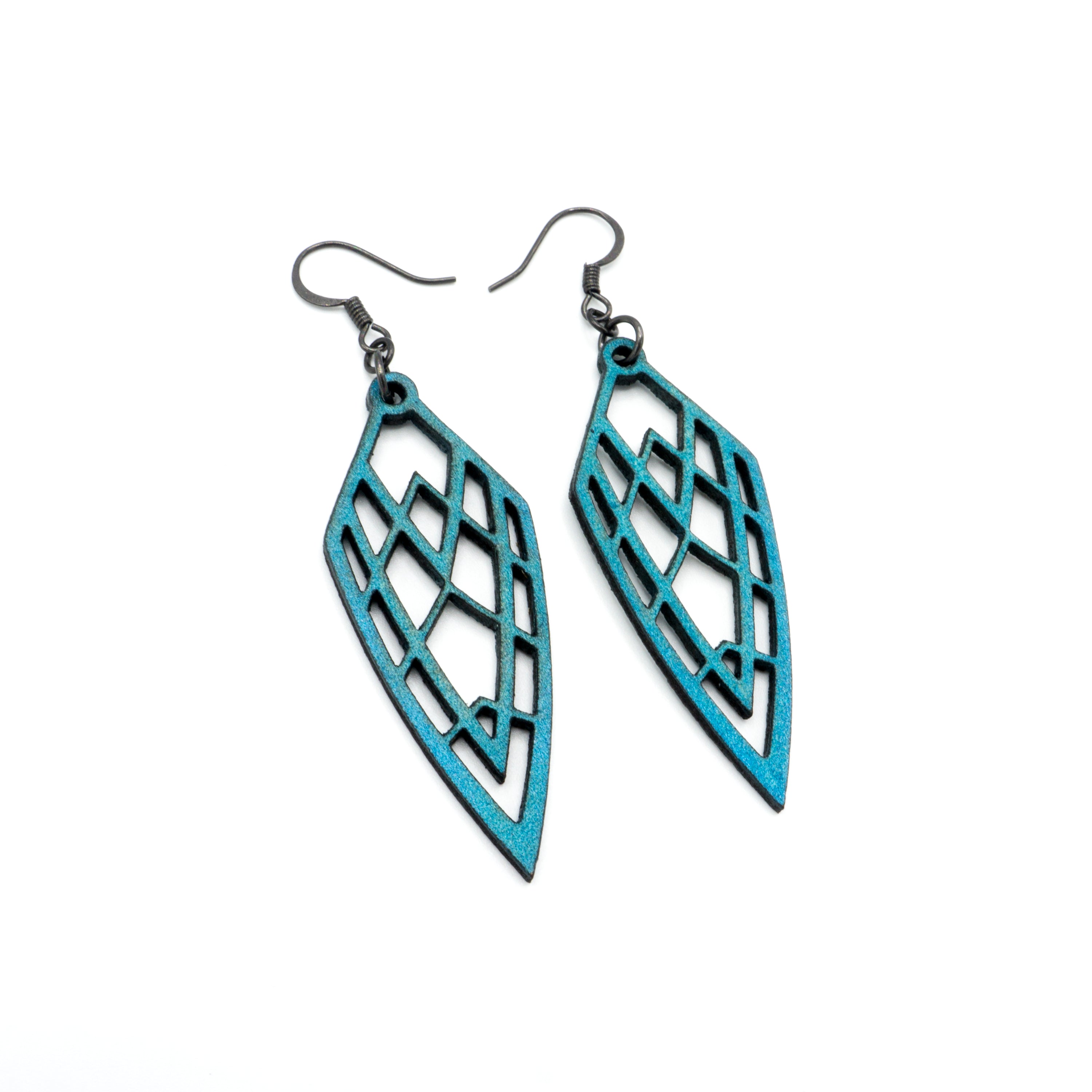 Arrowhead 01 [S] - Handmade Leather Earrings with Turquoise Pearl Accents | Boho Chic Jewelry for Women | Perfect for Festivals, Parties & Everyday Wear