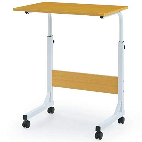 Adjustable Height Laptop Desk - Beech Wood Computer Standing Desk for Gaming & Office Work | Ergonomic Laptop Stand with Storage Organizer | Perfect for Small Spaces, Home Office & Workstations