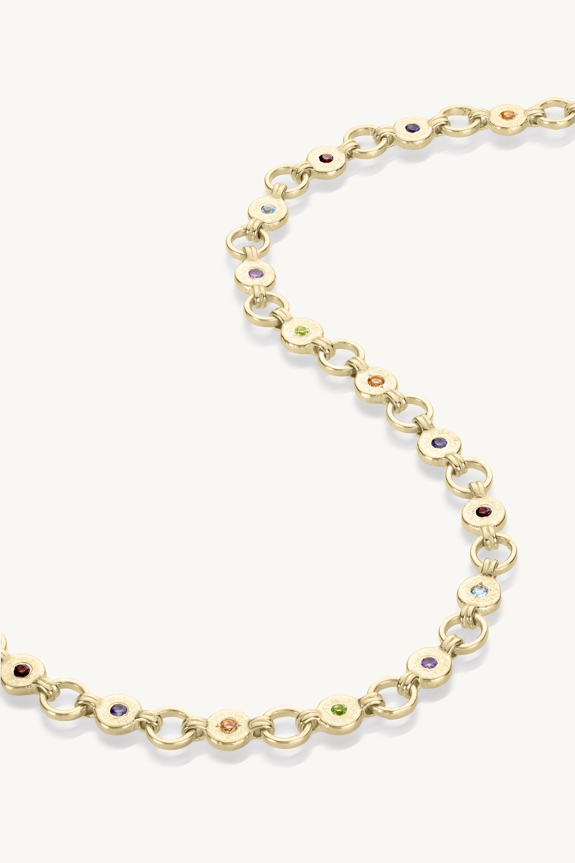 Elegant Ellipse Multistone Gold Necklace for Women - Perfect for Weddings, Parties & Special Occasions