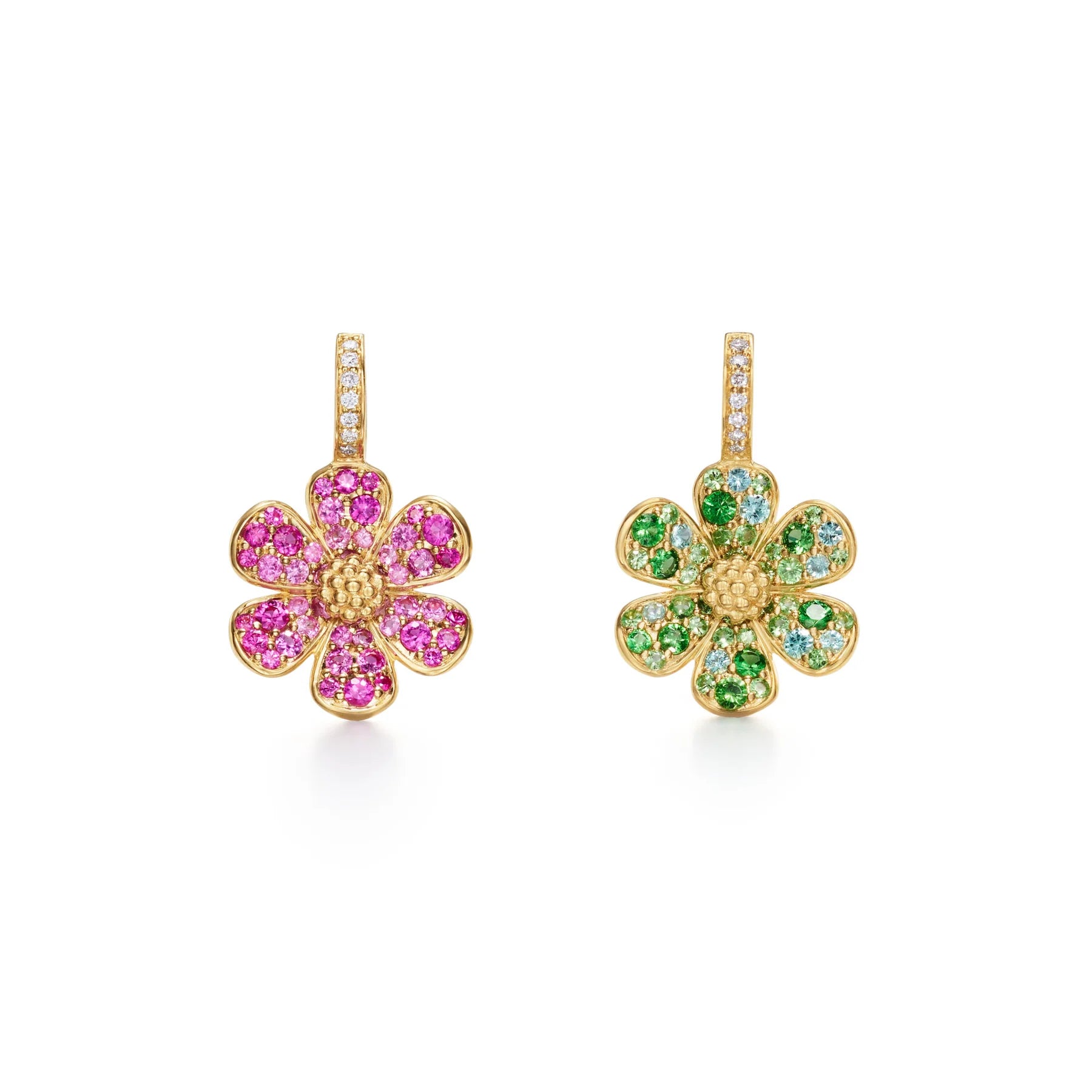 Temple St. Clair Flower Power Earrings - 18K Gold Plated Floral Dangle Earrings for Women | Elegant Jewelry Gift for Birthday, Anniversary & Special Occasions | Perfect for Weddings, Parties & Date Nights