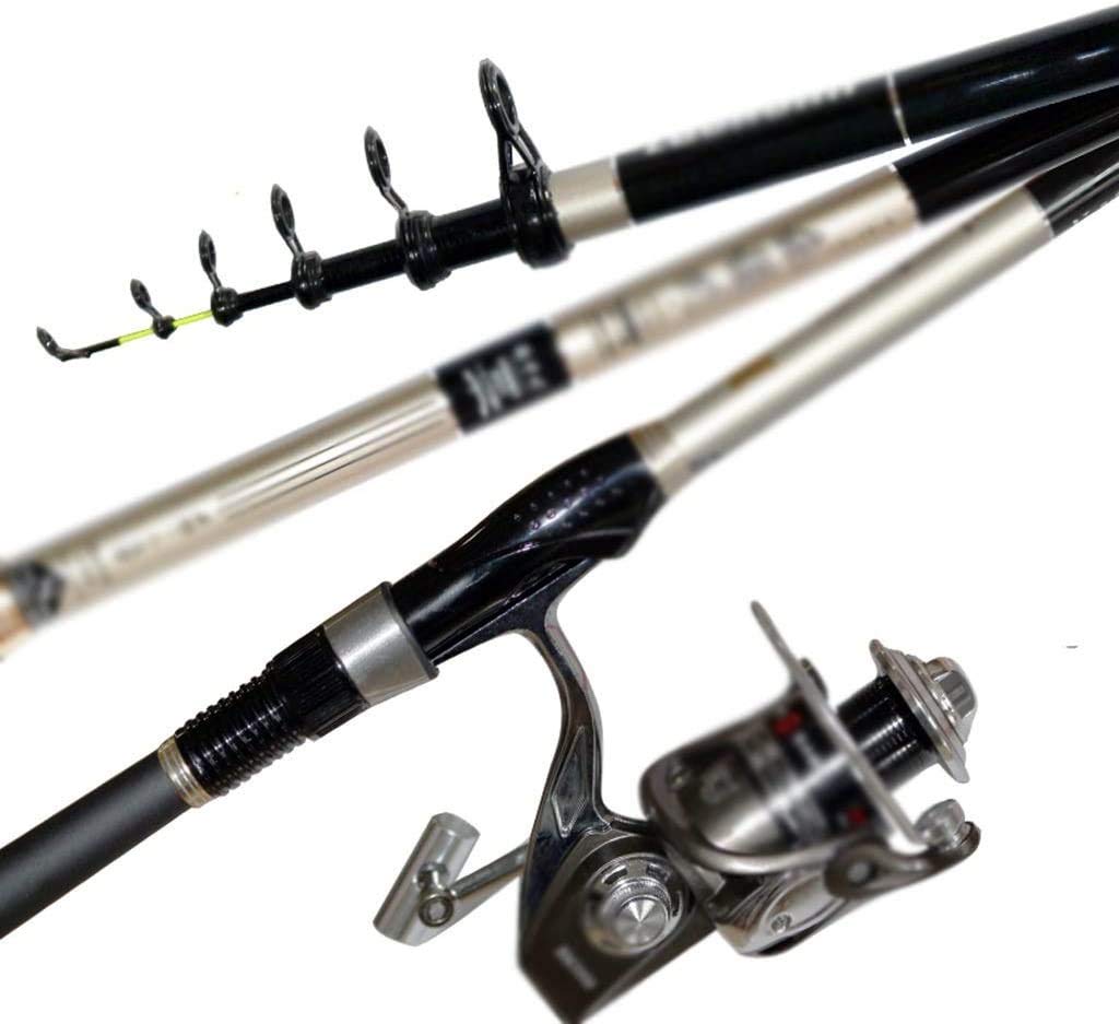 KDKDA Fishing Rod Combos with Spinning Reel - Lightweight Travel Fishing Pole for Saltwater & Freshwater - Perfect for Bass, Trout, and Surf Fishing Adventures
