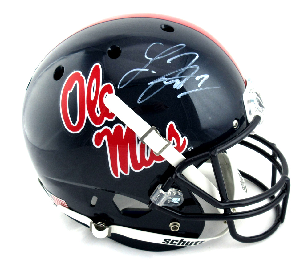 Laquon Treadwell Autographed Ole Miss Rebels Schutt Navy Full Size NCAA Football Helmet - Collectible Memorabilia for Fans, Display Case & Man Cave Decor