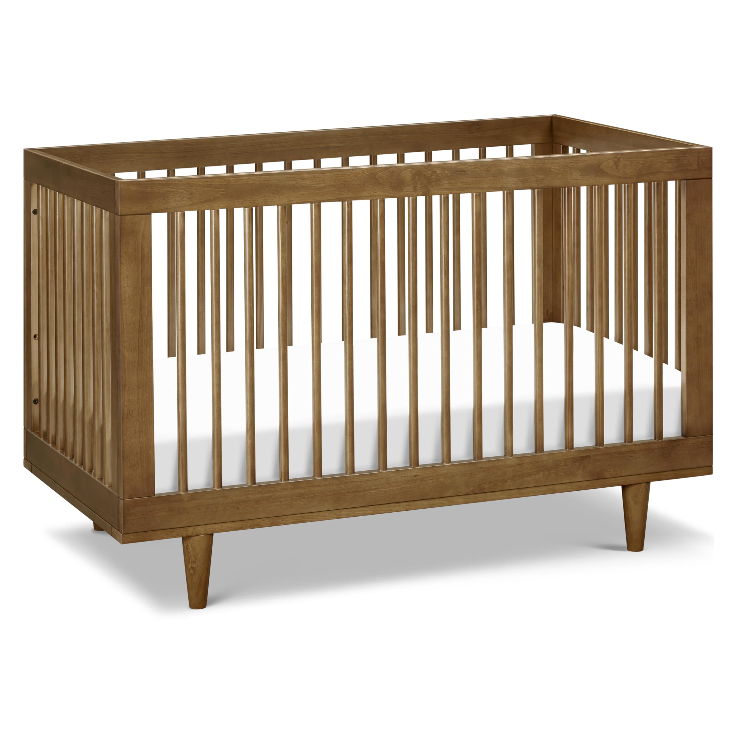DaVinci Marley 3-in-1 Convertible Baby Crib - GREENGUARD Gold Certified Safe Nursery Furniture - Converts to Toddler Bed & Daybed - Adjustable Height Wooden Crib with Easy Assembly - Walnut Finish - Perfect for Nursery, Bedroom & Daycare Use