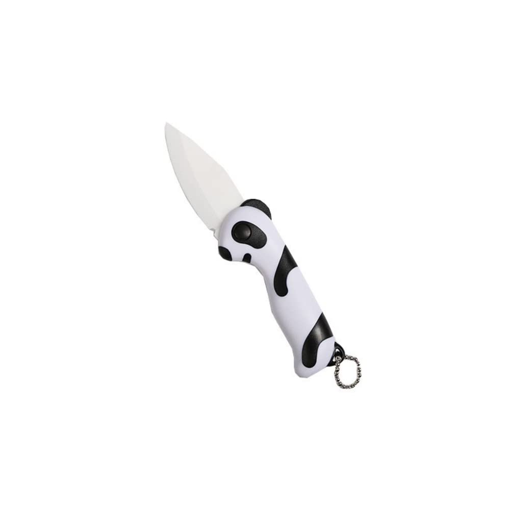 MIEDEON Portable Folding Ceramic Knife Set - 2 Pack Mini Fruit & Vegetable Paring Knives for Dorm, Kitchen, Camping & Travel (Black) | Compact Kitchen Tool for Students & Household Use